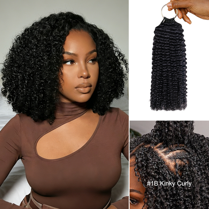 Seamless Crochet Human Hair – Natural Blend, Fast Install & Full Coverage 🤍
